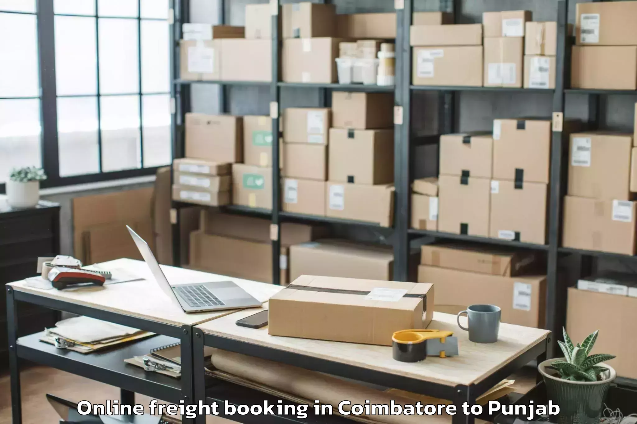 Easy Coimbatore to Nurpur Kalan Online Freight Booking Booking